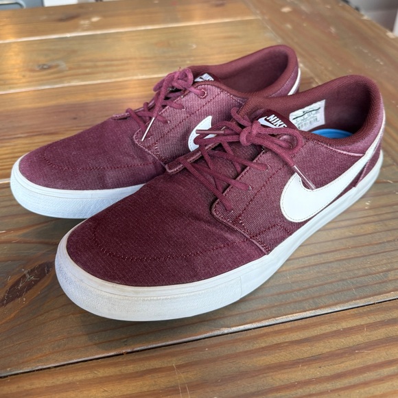 Nike Portmore 2 Canvas Premium SB Dark Team Red Shoes Size 9 Men’s 880269-610 - Picture 5 of 16
